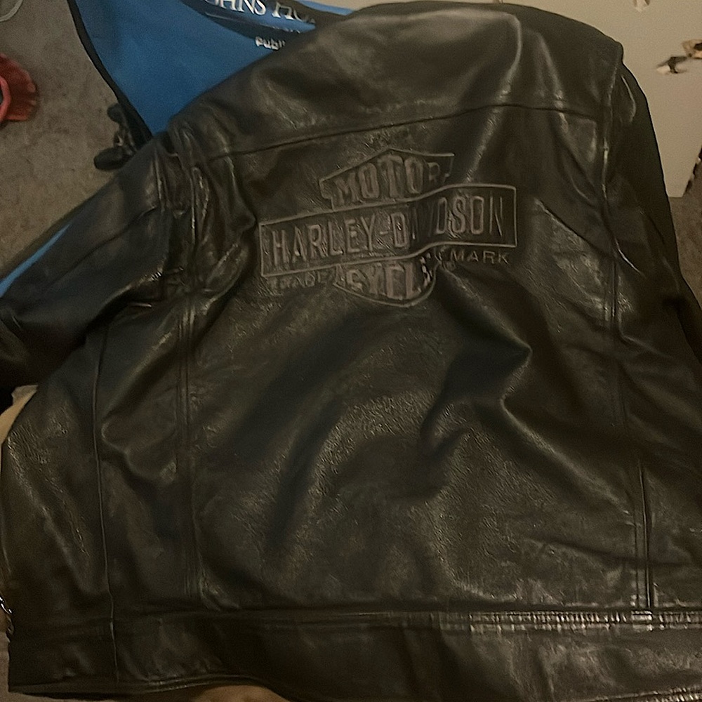 Original authentic Harley Davidson leather biker jacket 300